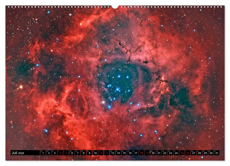 Farbiges Weltall (CALVENDO Premium Wandkalender 2026)