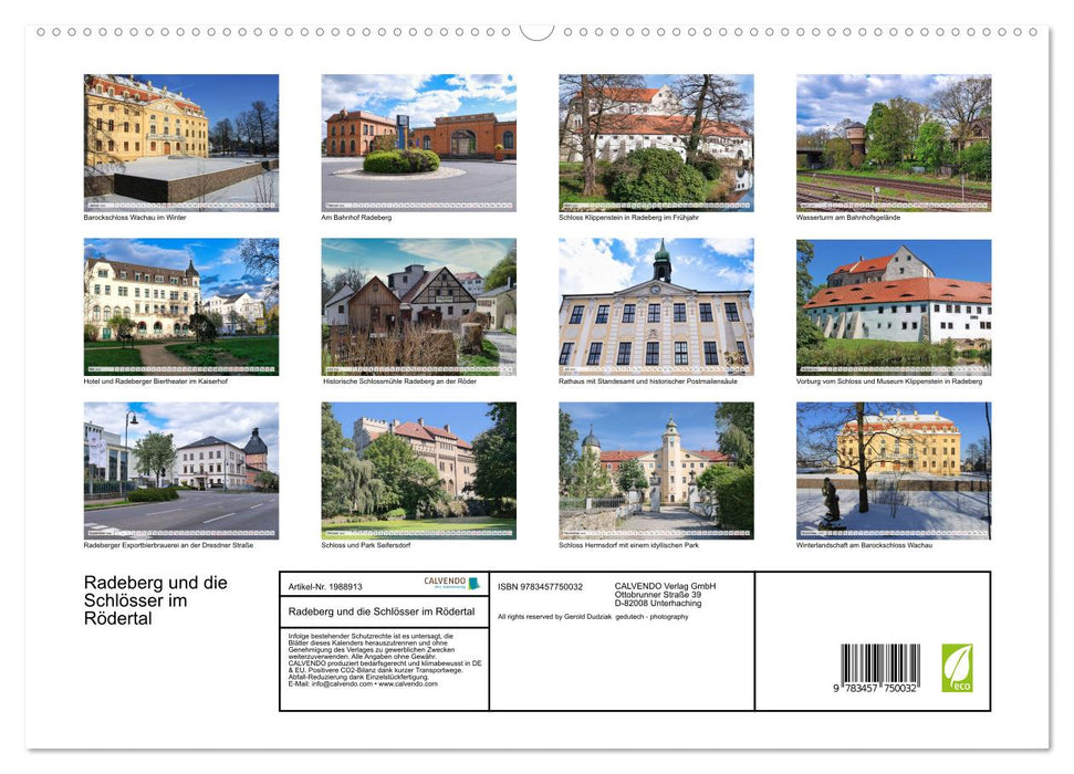Radeberg und die Schlösser im Rödertal (CALVENDO Premium Wandkalender 2026)