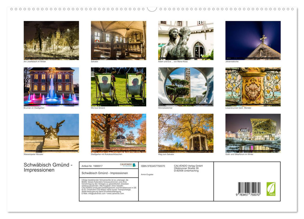 Schwäbisch Gmünd - Impressionen (CALVENDO Premium Wandkalender 2026)