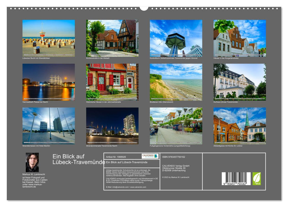 Ein Blick auf Lübeck-Travemünde (CALVENDO Premium Wandkalender 2026)