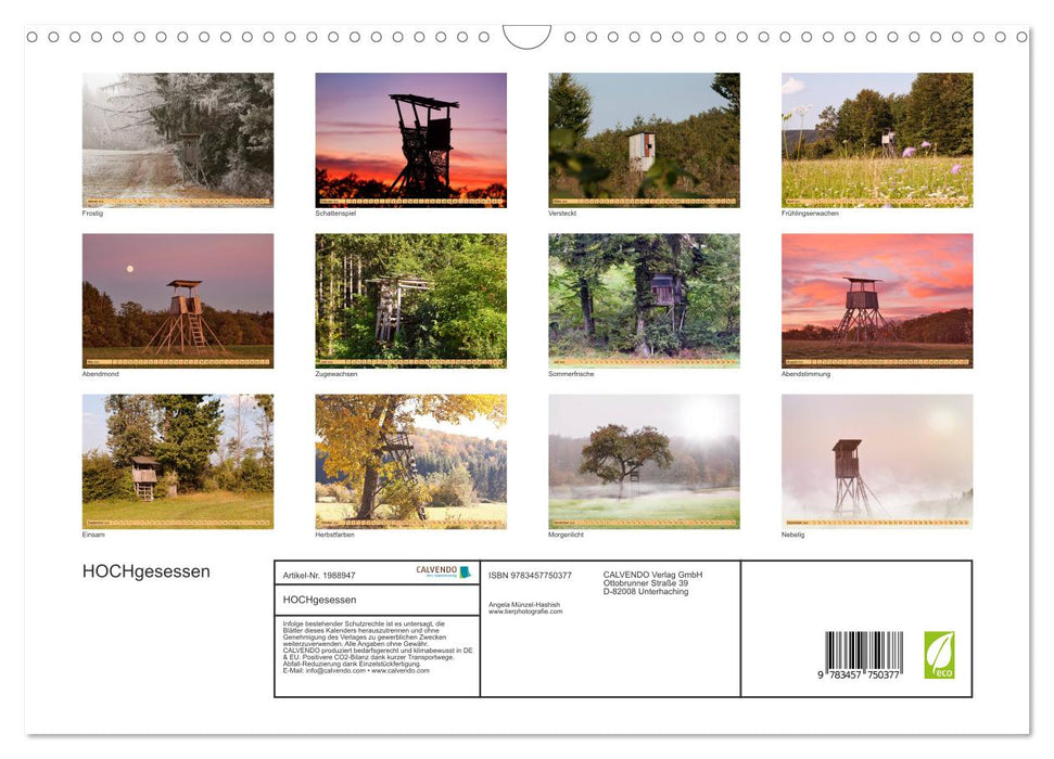 HOCHgesessen (CALVENDO Wandkalender 2026)