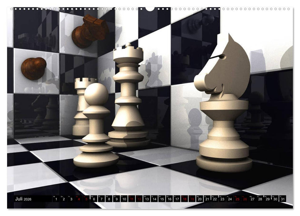 SCHACH - Spiel der Könige (CALVENDO Premium Wandkalender 2026)