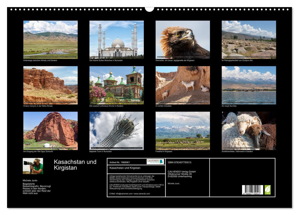 Kasachstan und Kirgistan (CALVENDO Wandkalender 2026)
