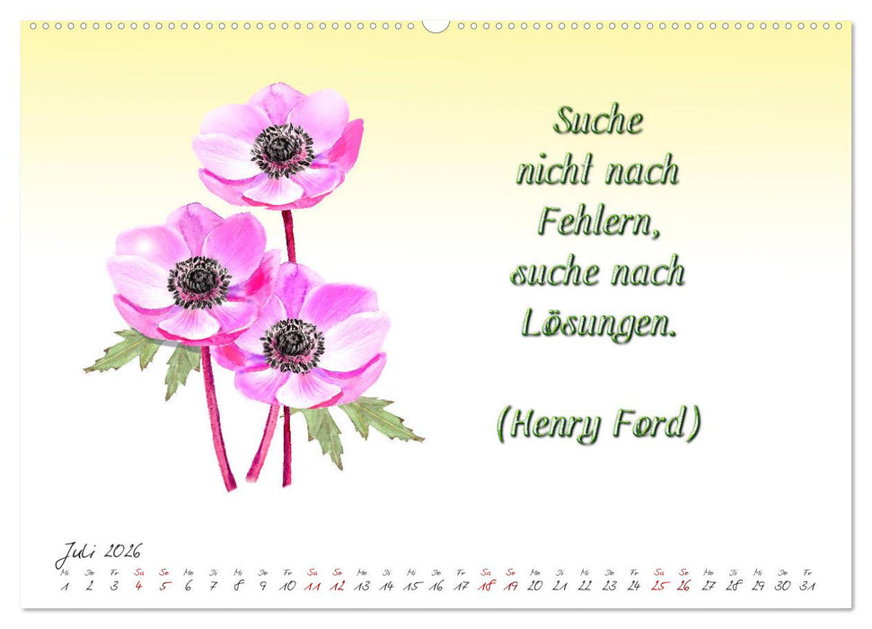 12 unterhaltsame Zitate für ein schönes Jahr (CALVENDO Premium Wandkalender 2026)