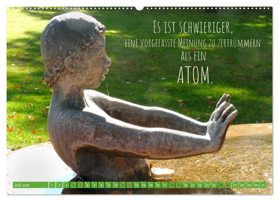 Jeder ist ein Genie! Zitate von Albert Einstein (CALVENDO Premium Wandkalender 2026)