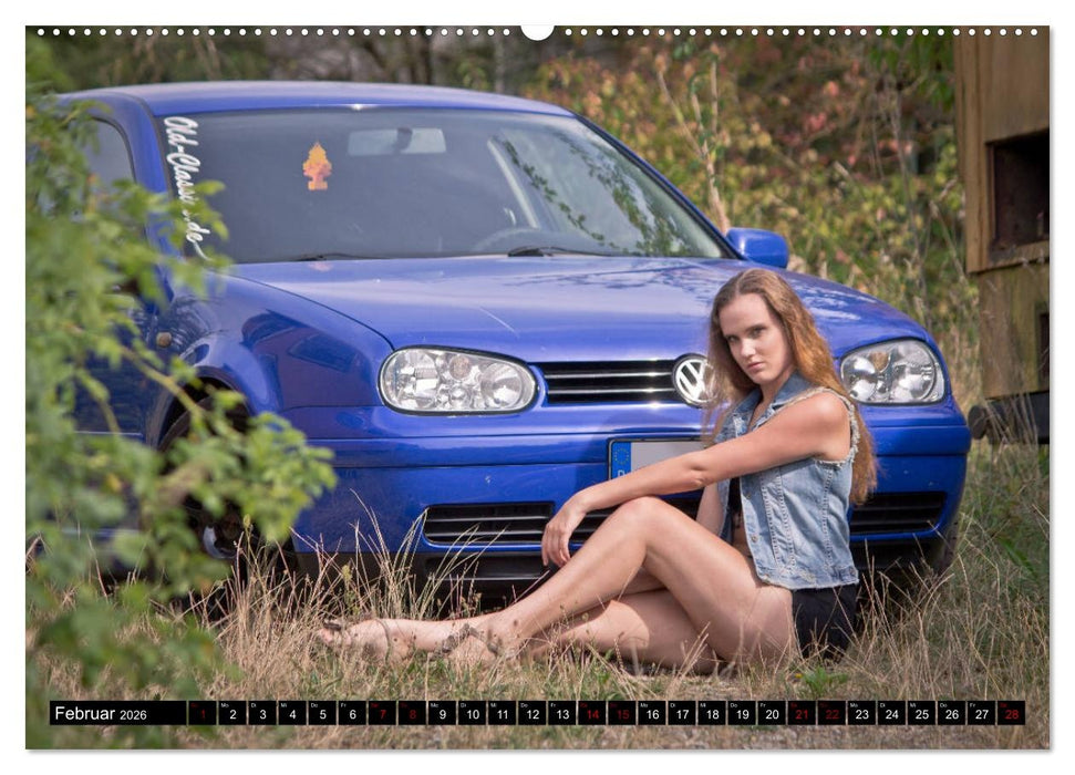 Heiße Frauen und schnelle Autos (CALVENDO Premium Wandkalender 2026)