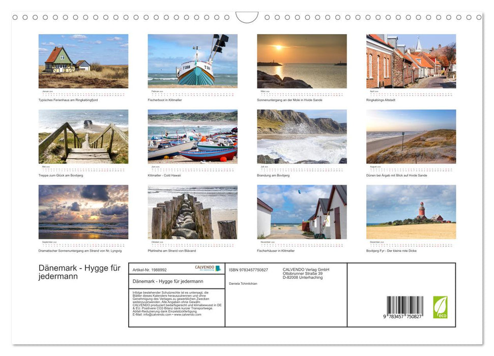 Dänemark - Hygge für jedermann (CALVENDO Wandkalender 2026)
