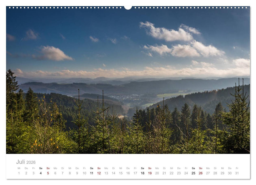 Sauerländer Berge (CALVENDO Premium Wandkalender 2026)