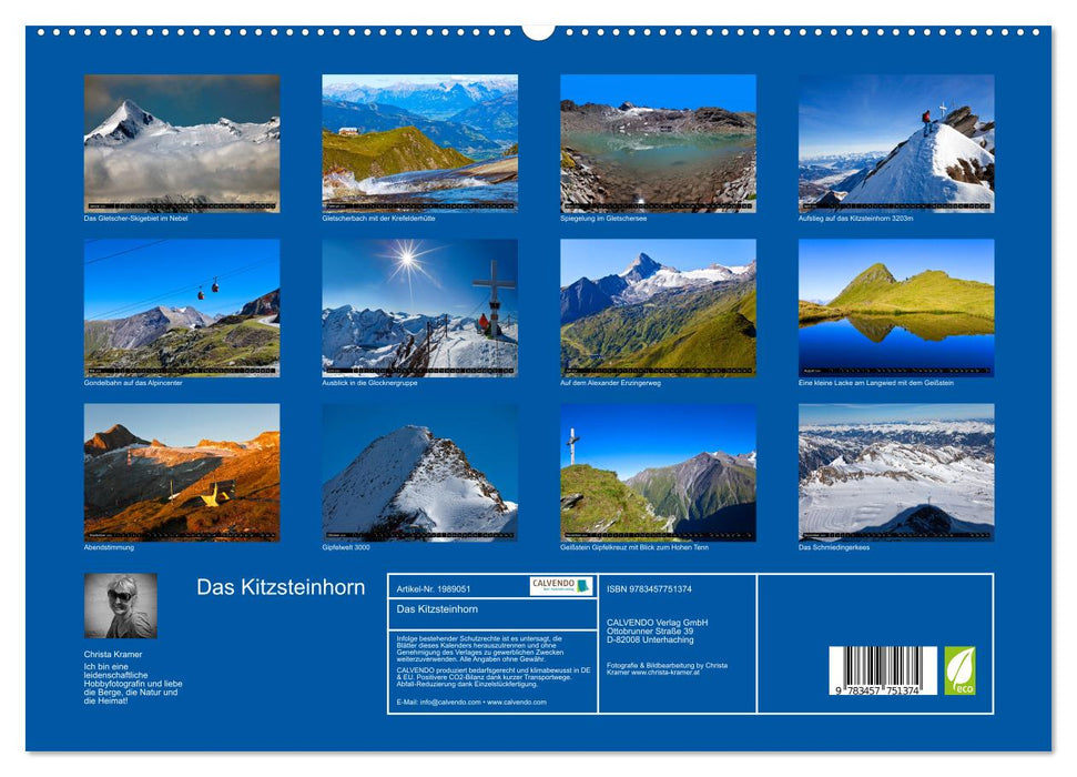 Das Kitzsteinhorn (CALVENDO Premium Wandkalender 2026)