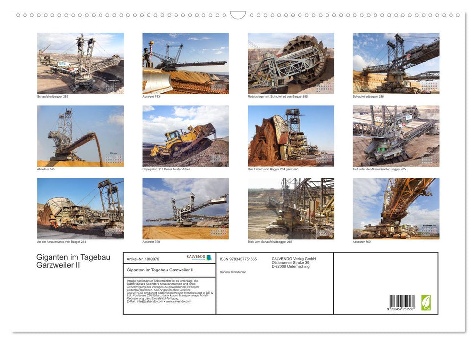 Giganten im Tagebau Garzweiler II (CALVENDO Wandkalender 2026)