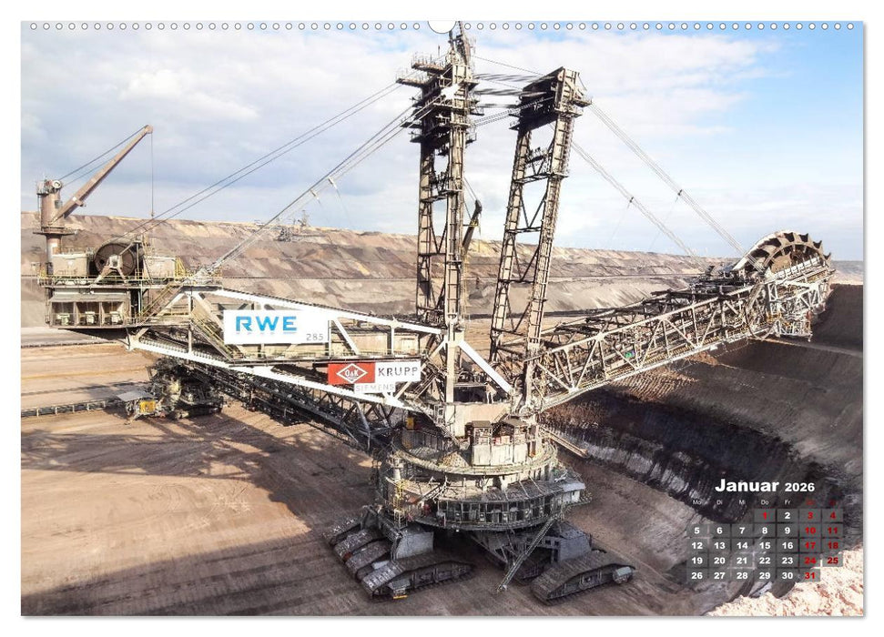 Giganten im Tagebau Garzweiler II (CALVENDO Wandkalender 2026)