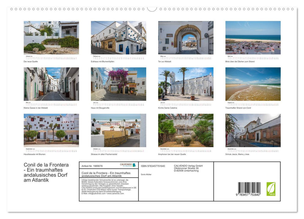 Conil de la Frontera - Ein traumhaftes andalusisches Dorf am Atlantik (CALVENDO Premium Wandkalender 2026)