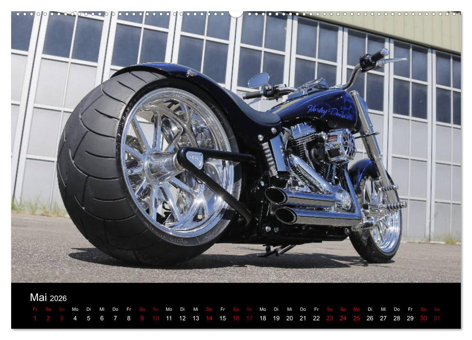 Exklusive Best of Fat Ass Custombike Edition, feinste Harleys mit fettem Hintern (CALVENDO Premium Wandkalender 2026)
