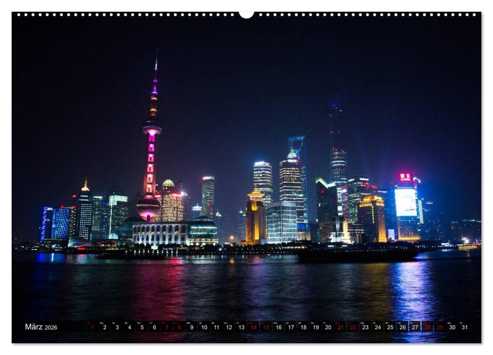 METROPOLEN - die schönsten Weltstädte bei Nacht (CALVENDO Premium Wandkalender 2026)