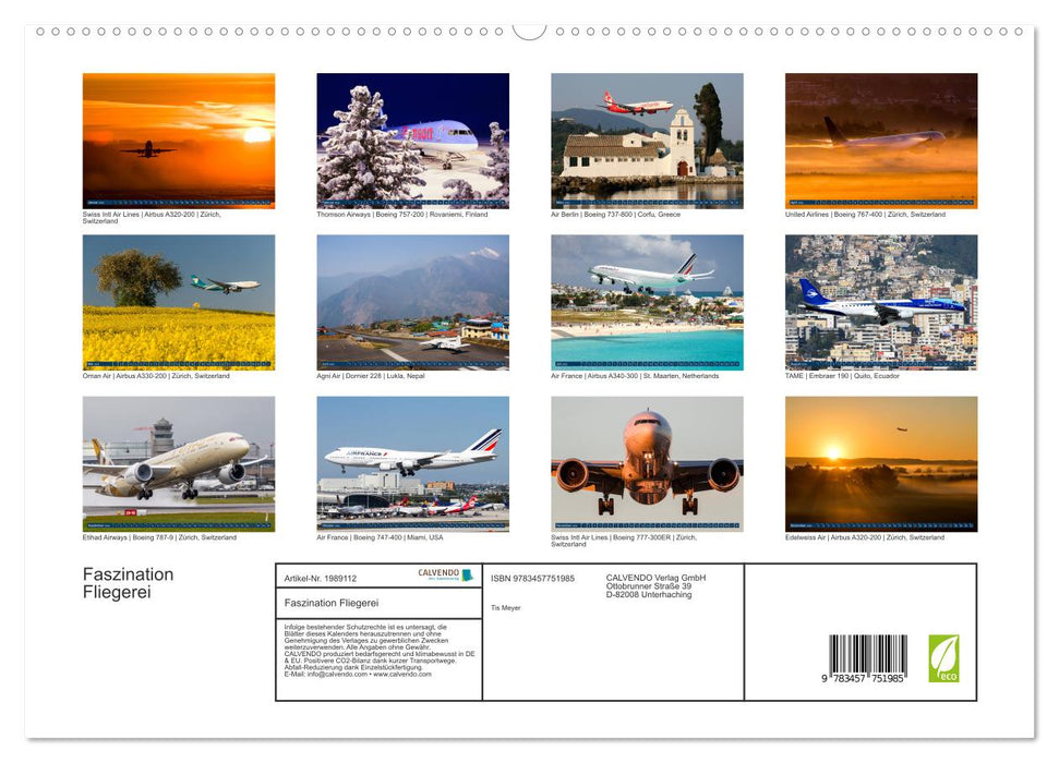 Faszination Fliegerei (CALVENDO Premium Wandkalender 2026)