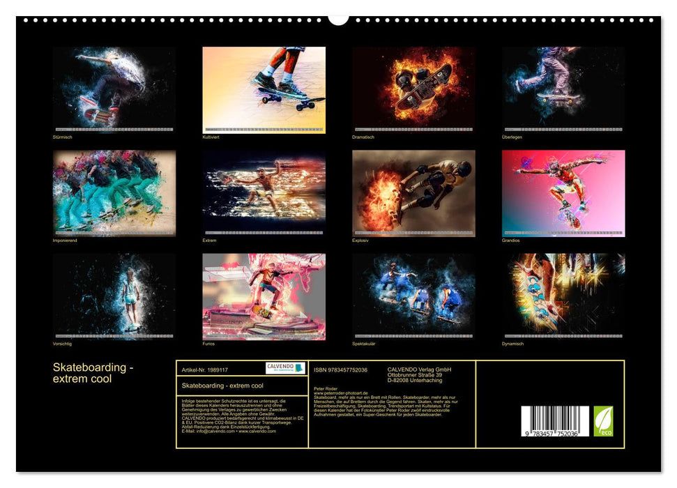 Skateboarding - extrem cool (CALVENDO Premium Wandkalender 2026)