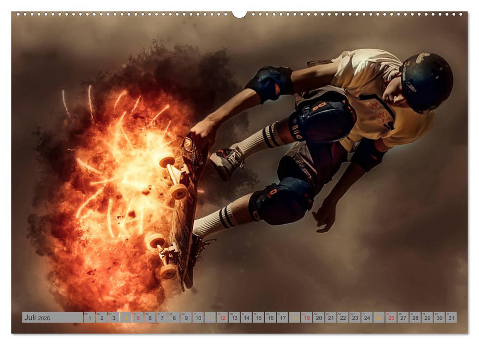 Skateboarding - extrem cool (CALVENDO Premium Wandkalender 2026)