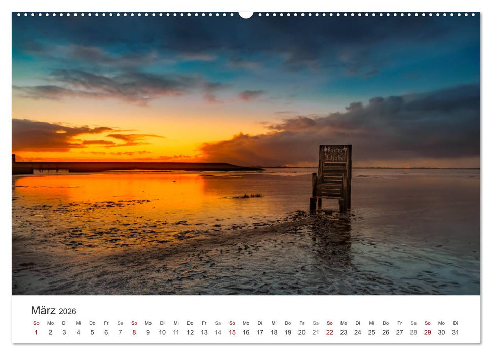 Niedersächsische Küste - Küstenorte von Ostfriesland bis Bremerhaven (CALVENDO Premium Wandkalender 2026)