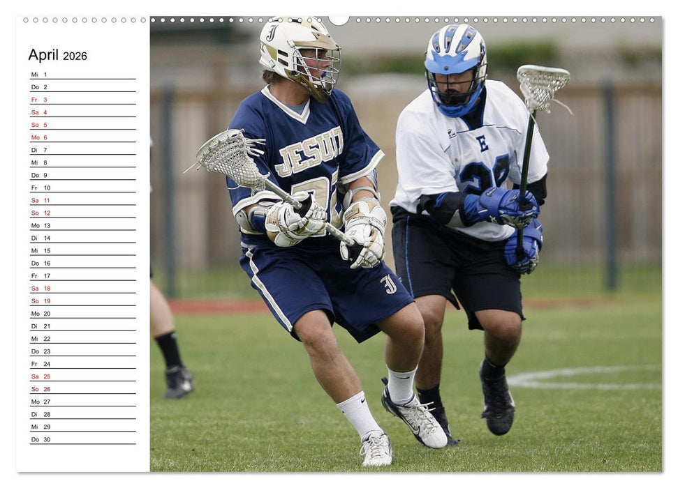 Teamsport Lacrosse - Face-off (CALVENDO Premium Wandkalender 2026)