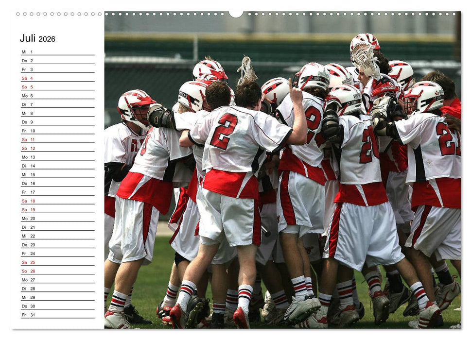 Teamsport Lacrosse - Face-off (CALVENDO Premium Wandkalender 2026)