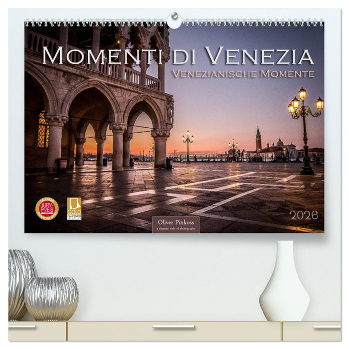 Momenti di Venezia - Venezianische Momente (CALVENDO Premium Wandkalender 2026)