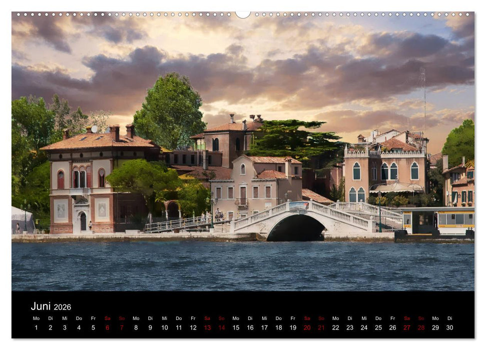 Momenti di Venezia - Venezianische Momente (CALVENDO Premium Wandkalender 2026)