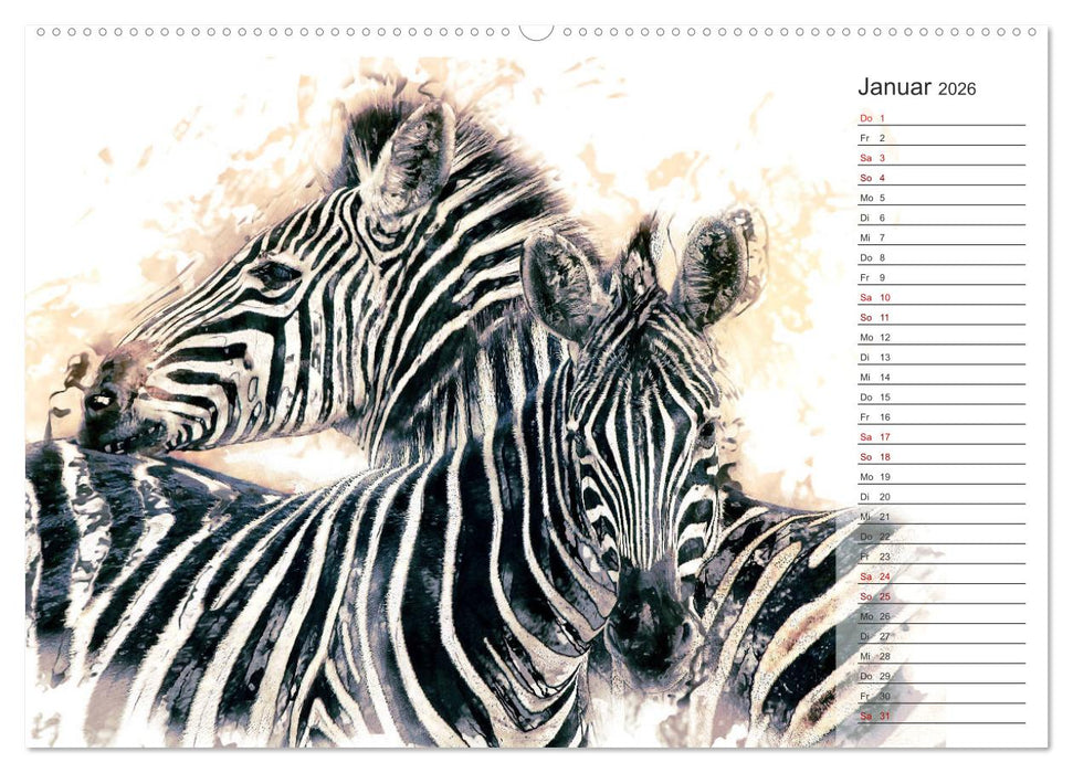 Tierportraits - Fine Art (CALVENDO Premium Wandkalender 2026)