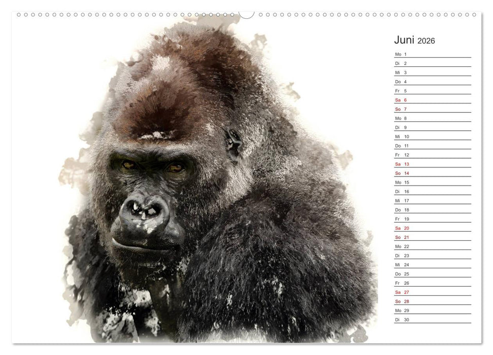 Tierportraits - Fine Art (CALVENDO Premium Wandkalender 2026)