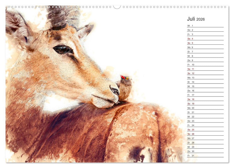 Tierportraits - Fine Art (CALVENDO Premium Wandkalender 2026)