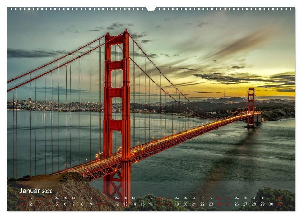 Traumstraße Kaliforniens - California Highway No.1 (CALVENDO Premium Wandkalender 2026)