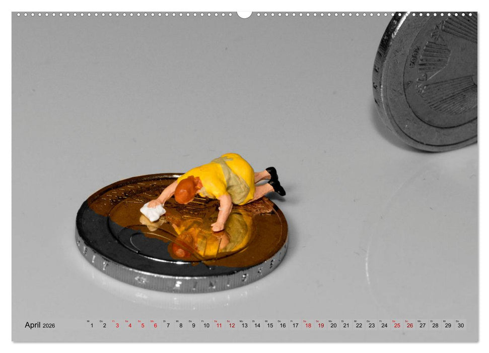 Miniaturwelten - Kleine Leute bei der Arbeit (CALVENDO Premium Wandkalender 2026)