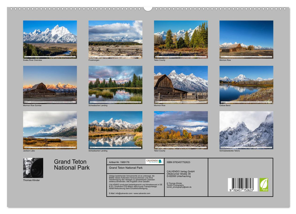 Grand Teton National Park (CALVENDO Premium Wandkalender 2026)