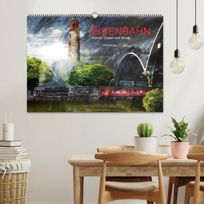 EISENBAHN - Dampf, Diesel und Strom (CALVENDO Wandkalender 2026)