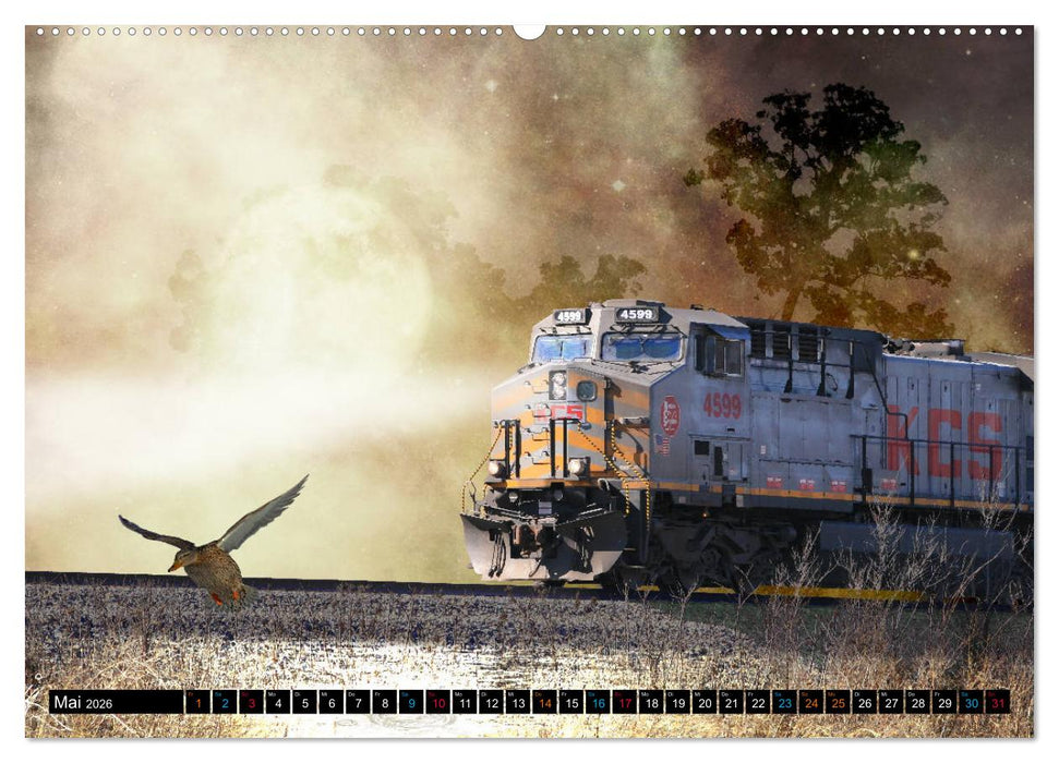 EISENBAHN - Dampf, Diesel und Strom (CALVENDO Wandkalender 2026)