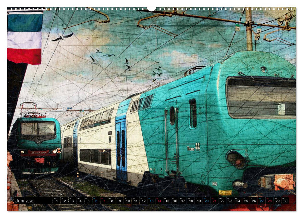 EISENBAHN - Dampf, Diesel und Strom (CALVENDO Wandkalender 2026)