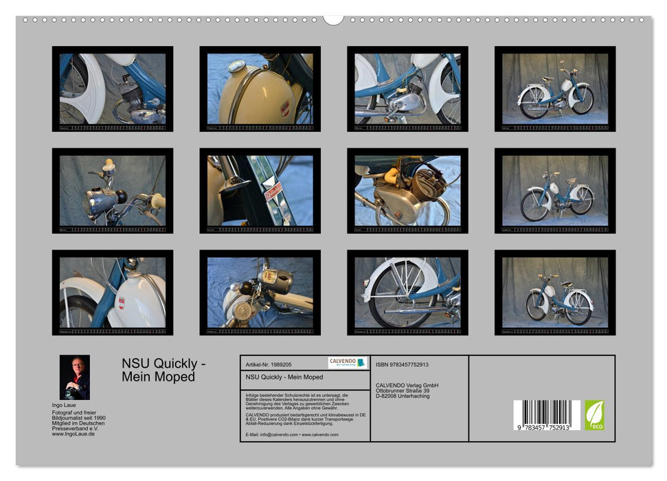 NSU Quickly - Mein Moped (CALVENDO Premium Wandkalender 2026)