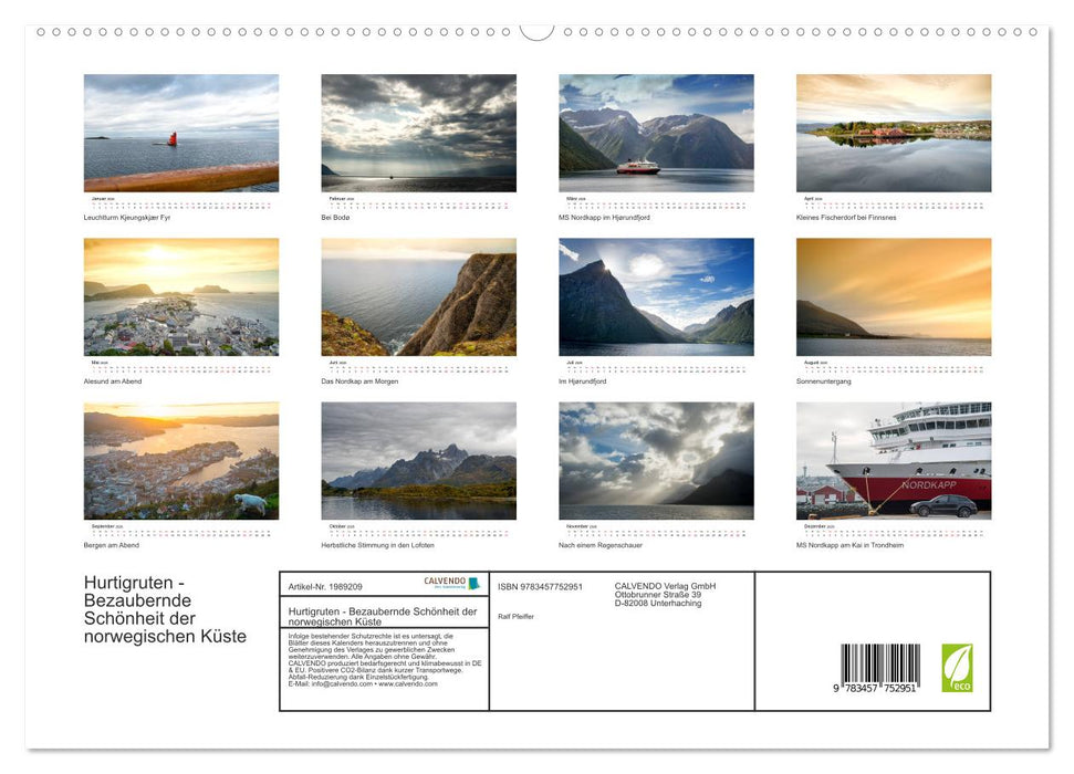 Hurtigruten - Bezaubernde Schönheit der norwegischen Küste (CALVENDO Premium Wandkalender 2026)
