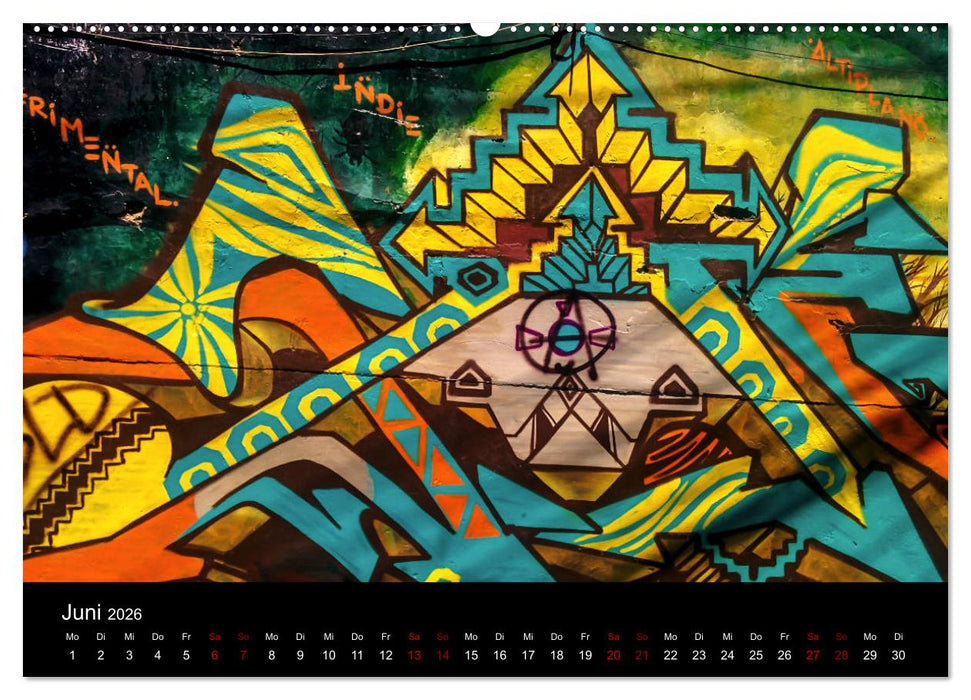 Graffiti und Street Art in La Paz (CALVENDO Premium Wandkalender 2026)