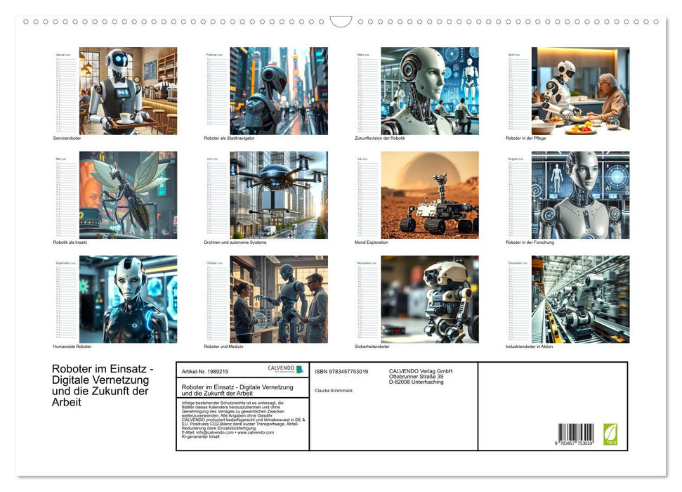 Roboter im Einsatz - Digitale Vernetzung und die Zukunft der Arbeit (CALVENDO Wandkalender 2026)