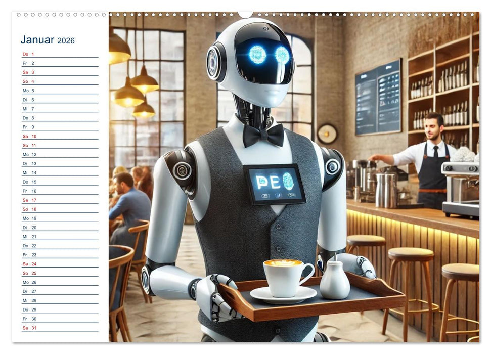 Roboter im Einsatz - Digitale Vernetzung und die Zukunft der Arbeit (CALVENDO Wandkalender 2026)