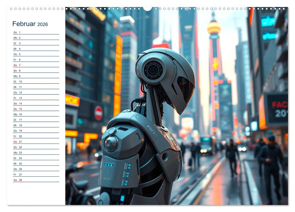 Roboter im Einsatz - Digitale Vernetzung und die Zukunft der Arbeit (CALVENDO Wandkalender 2026)