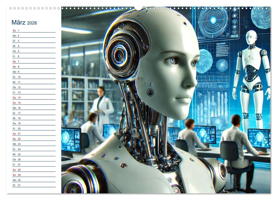 Roboter im Einsatz - Digitale Vernetzung und die Zukunft der Arbeit (CALVENDO Wandkalender 2026)
