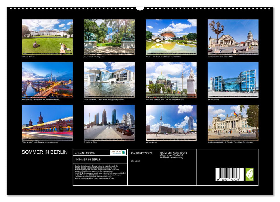 SOMMER IN BERLIN (CALVENDO Premium Wandkalender 2026)