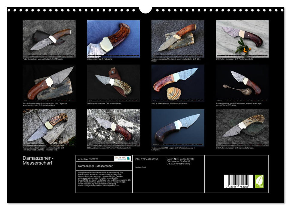 Damaszener - Messerscharf (CALVENDO Wandkalender 2026)
