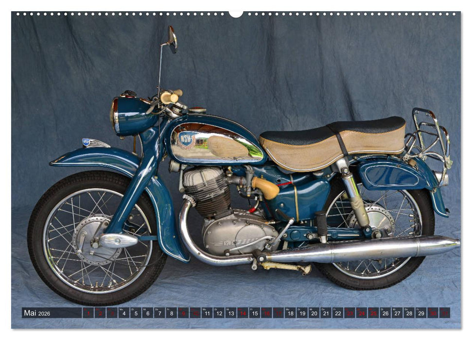 Deutsche Motorrad - Legenden - Rollende Kunstwerke aus alten Zeiten (CALVENDO Premium Wandkalender 2026)