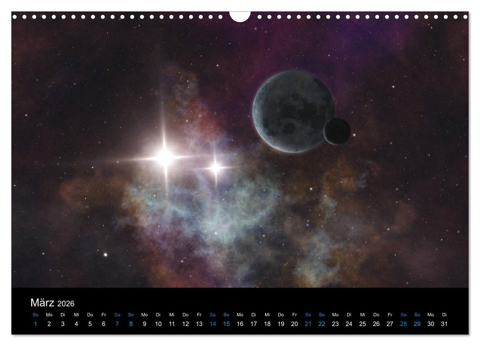 Weit entfernte unbekannte Welten (CALVENDO Wandkalender 2026)