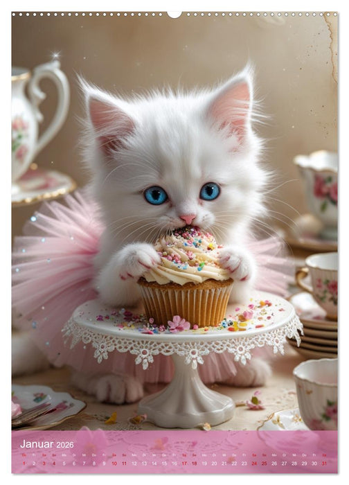 Naschkatzen – Süße Samtpfoten auf Kalorienjagd (CALVENDO Premium Wandkalender 2026)