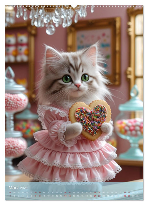 Naschkatzen – Süße Samtpfoten auf Kalorienjagd (CALVENDO Premium Wandkalender 2026)