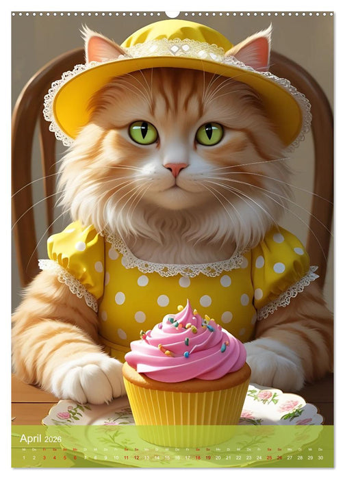 Naschkatzen – Süße Samtpfoten auf Kalorienjagd (CALVENDO Premium Wandkalender 2026)