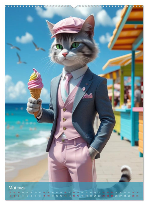 Naschkatzen – Süße Samtpfoten auf Kalorienjagd (CALVENDO Premium Wandkalender 2026)